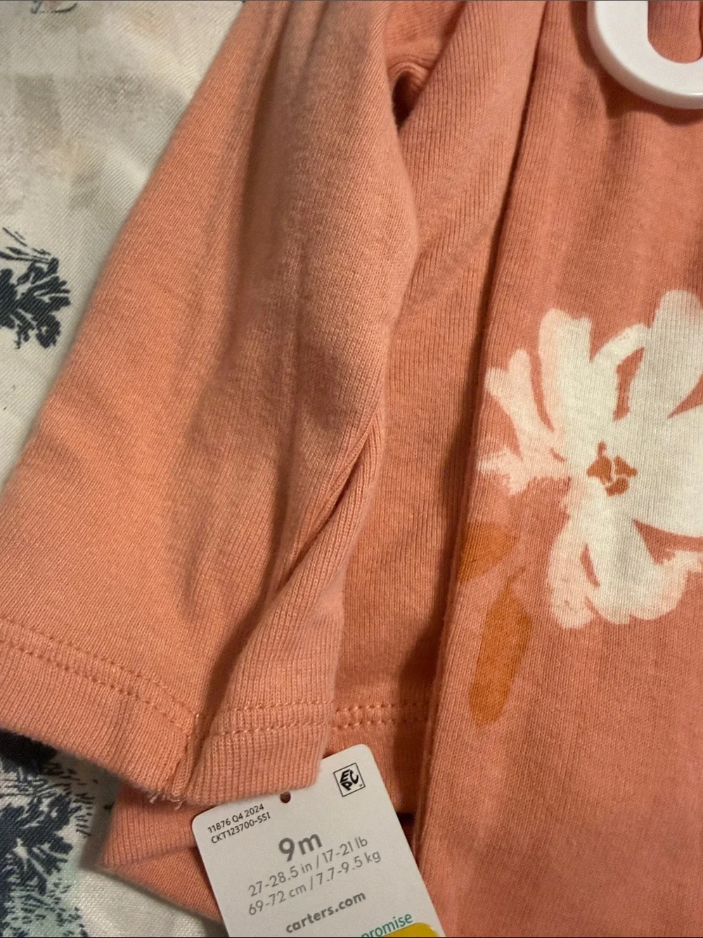 Carter's NEW Floral 3-Piece Baby Outfit 9Month Onesie, pants and top